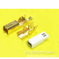 Conector USB A macho Piezas metálicas chapadas en oro